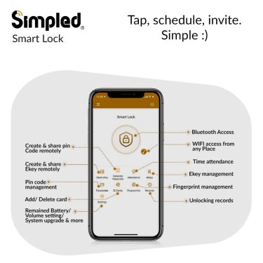 Click Here To Enlarge This Photo Of Simpled Slim Series Smart Lock Silver SFS