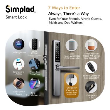 Click Here To Enlarge This Photo Of Simpled Slim Series Smart Lock Silver SFS