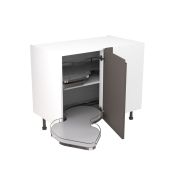 Kitchen Kit Flatpack J Pull Ultra Matt Graphite 1000 Base Unit With Dual-Handed Nuvola Blind Corner - FKKJ0965