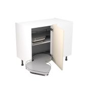Kitchen Kit Flatpack Shaker Ultra Matt Cashmere 1000 Base Unit With Dual-Handed Nuvola Blind Corner - FKKH0665