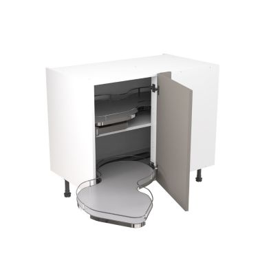 Click Here To Enlarge This Photo Of Kitchen Kit Flatpack Shaker Ultra Matt Dust Grey 1000 Base Unit With Dual-Handed Nuvola Blind Corner - FKKH0865