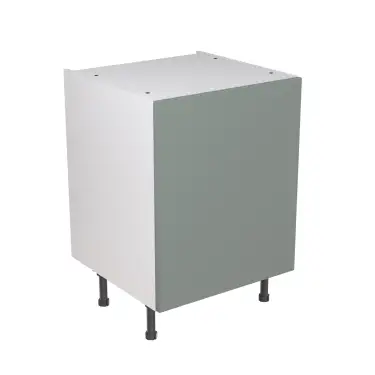 Click Here To Enlarge This Photo Of Kitchen Kit Flatpack Slab Ultra Matt Sage Green 600 Base Unit - FKKF1104