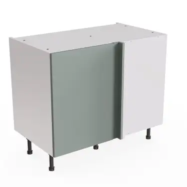 Click Here To Enlarge This Photo Of Kitchen Kit Flatpack Slab Ultra Matt Sage Green 1000 Base Unit Blind Corner - FKKF1109