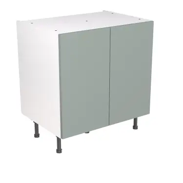 Click Here To Enlarge This Photo Of Kitchen Kit Flatpack Slab Ultra Matt Sage Green 800 Base Unit - FKKF1136