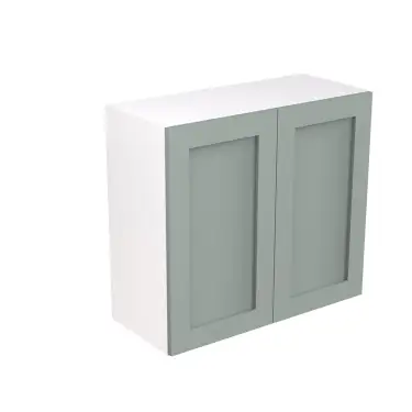Click Here To Enlarge This Photo Of Kitchen Kit Flatpack Shaker Ultra Matt Sage Green 800 Wall Unit - FKKH1138