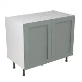 Kitchen Kit Flatpack Shaker Ultra Matt Sage Green 1000 Base Unit - FKKH1108