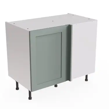 Click Here To Enlarge This Photo Of Kitchen Kit Flatpack Shaker Ultra Matt Sage Green 1000 Base Unit Blind Corner - FKKH1109