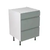 Kitchen Kit Flatpack J Pull Ultra Matt Sage Green 600 Base Unit 3 Drawer - FKKJ1106