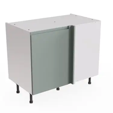 Click Here To Enlarge This Photo Of Kitchen Kit Flatpack J Pull Ultra Matt Sage Green 1000 Base Unit Blind Corner - FKKJ1109