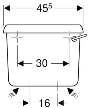 Click Here To Enlarge This Photo Of Twyford Option Close Coupled Chrome Lever Cistern White 6 Litres - OT2361WH