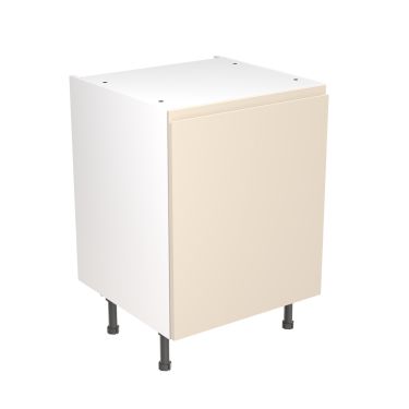 Click Here To Enlarge This Photo Of Kitchen Kit Flatpack J Pull Super Gloss Cashmere 600 Base Unit - FKKJ0104
