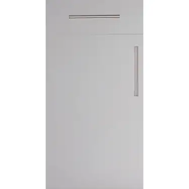 Click Here To Enlarge This Photo Of Firbeck Slab Style Kitchen Doors and Drawers in Super Matt Light Grey by BA Components