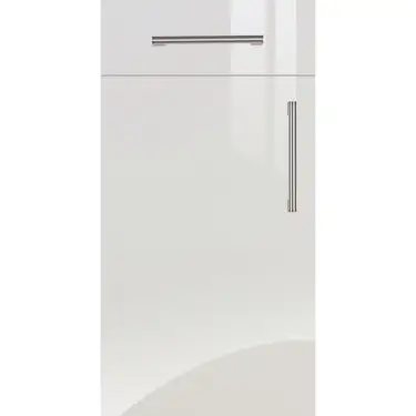 Click Here To Enlarge This Photo Of Firbeck Slab Style Kitchen Doors and Drawers in Super Gloss White by BA Components
