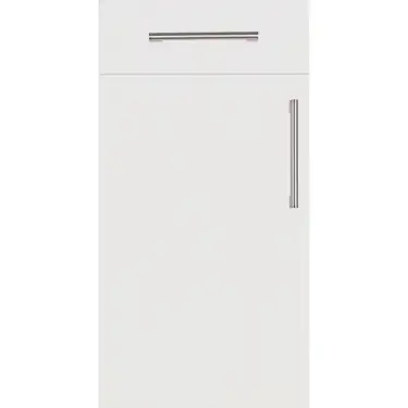 Click Here To Enlarge This Photo Of Firbeck Slab Style Kitchen Doors and Drawers in Super Matt White by BA Components