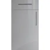 Firbeck Slab Style Kitchen Doors and Drawers in Super Gloss Light Grey by BA Components
