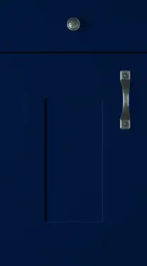 Click Here To Enlarge This Photo Of Wilton Shaker Style Kitchen Door and Drawer Fronts Oakgrain Finish in Navy Blue