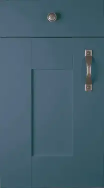 Click Here To Enlarge This Photo Of Wilton Shaker Style Kitchen Door and Drawer Fronts Oakgrain Finish in Azure Blue