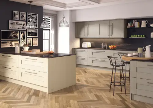 Click Here To Enlarge This Photo Of Wilton Shaker Style Kitchen Door and Drawer Fronts Oakgrain Finish in Dakkar
