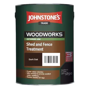 Click Here To Enlarge This Photo Of Johnstone’s Trade Shed & Fence Treatment Ready Mixed Dark Oak 5L
