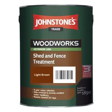 Click Here To Enlarge This Photo Of Johnstone’s Trade Shed & Fence Treatment Ready Mixed Light Brown 5L