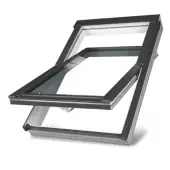 FAKRO PTP-V O2 06 78x118 White PVC Obscure Centre Pivot Roof Window