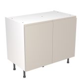 Kitchen Kit Flatpack J Pull Super Gloss Light Grey 1000 Base Unit - FKKJ0208