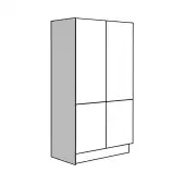 Jayline Supermatt Light Grey 2400x600 Square End Panel