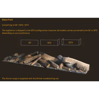 Click Here To Enlarge This Photo Of Aura Fires Kinver 1500 SL Built-in Electric Fireplace with 11 Flame Effects