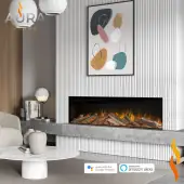 Aura Fires Kinver 1500 SL Built-in Electric Fireplace with 11 Flame Effects