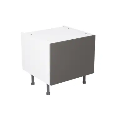 Click Here To Enlarge This Photo Of Kitchen Kit Flatpack Slab Ultra Matt Graphite 600 Belfast Sink Base Cabinet - FKKF0970
