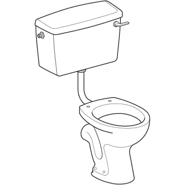 Click Here To Enlarge This Photo Of Twyford Classic floor-standing WC S Trap for low level exposed cistern CC1131WH