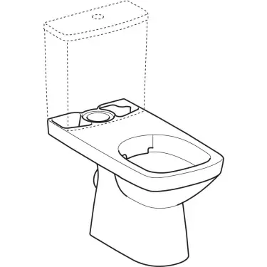 Click Here To Enlarge This Photo Of Geberit Selnova Square Floor Standing Horizontal Outlet WC Rimless - 501.563.01.7