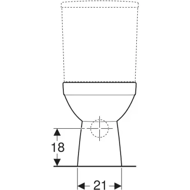 Click Here To Enlarge This Photo Of Geberit Selnova Square Floor Standing Horizontal Outlet WC Rimless - 501.563.01.7