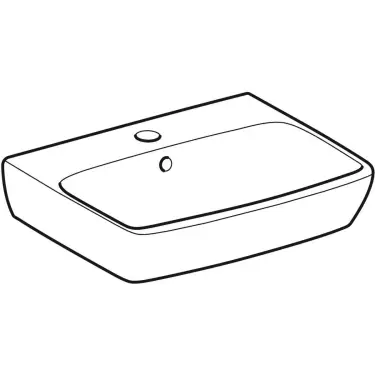 Click Here To Enlarge This Photo Of Geberit Selnova Square Handrinse Basin 45 cm White with Overflow