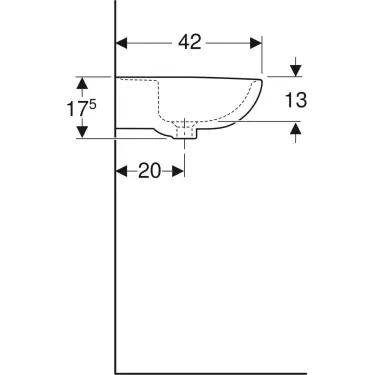 Click Here To Enlarge This Photo Of Twyford Alcona Washbasin 2 Tap Hole 50 cm  x 41cm- White Ar4112Wh