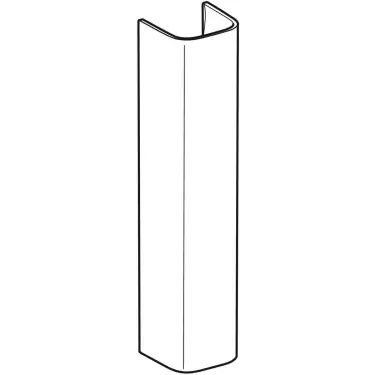 Click Here To Enlarge This Photo Of Geberit Selnova Square Full Pedestal White - 501.476.00.6