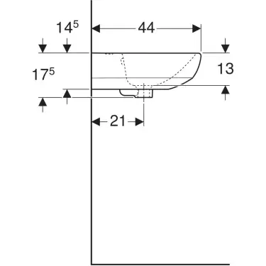 Click Here To Enlarge This Photo Of Geberit Selnova 55 cm 1 Centered Tap Hole White Washbasin with Overflow