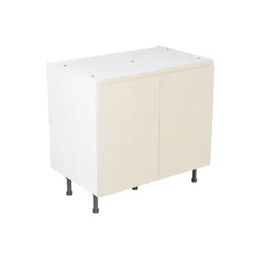 Click Here To Enlarge This Photo Of Kitchen Kit Flatpack J Pull Gloss Cashmere 900 Base Kitchen Cabinet - FKKJ0171