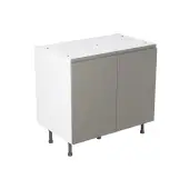 Kitchen Kit Flatpack J-Pull Matt Dust Grey 900 Base Kitchen Cabinet - FKKJ0871