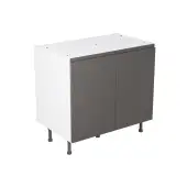 Kitchen Kit Flatpack J-Pull Matt Graphite 900 Base Kitchen Cabinet - FKKJ0971