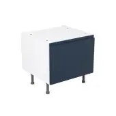 Kitchen Kit Flatpack J-Pull Matt Indigo Blue 600 Belfast Sink Base Kitchen Cabinet - FKKJ1370