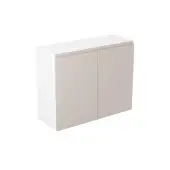 Kitchen Kit Flatpack J-Pull Gloss Light Grey 900 Wall Kitchen Cabinet - FKKJ0272