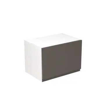 Click Here To Enlarge This Photo Of Kitchen Kit Flatpack J-Pull Gloss Graphite 500 Short Bridging Wall Kitchen Cabinet - FKKJ0473