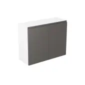 Kitchen Kit Flatpack J-Pull Matt Graphite 900 Wall Kitchen Cabinet - FKKJ0972