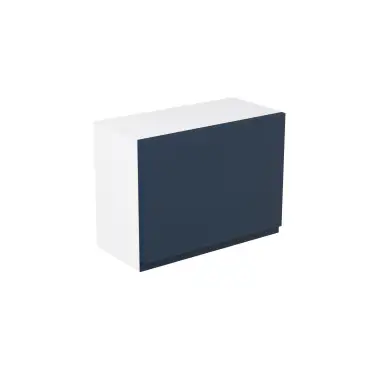 Click Here To Enlarge This Photo Of Kitchen Kit Flatpack J-Pull Matt Indigo Blue 600 Single Extractor Wall Kitchen Cabinet - FKKJ1374
