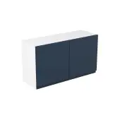 Kitchen Kit Flatpack J-Pull Matt Indigo Blue 800 Double Extractor Wall Kitchen Cabinet - FKKJ1375
