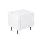 Kitchen Kit Flatpack Shaker Matt White 600 Belfast Sink Base Kitchen Cabinet - FKKH0570