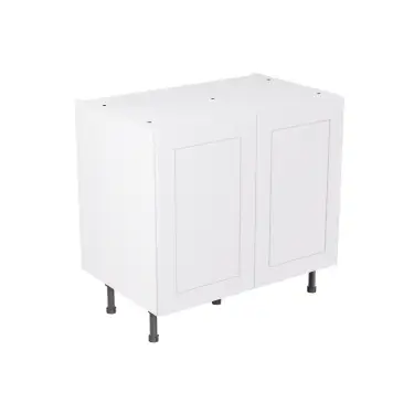 Click Here To Enlarge This Photo Of Kitchen Kit Flatpack Shaker Matt White 900 Base Kitchen Cabinet - FKKH0571