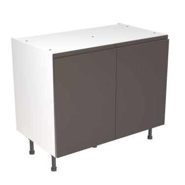 Click Here To Enlarge This Photo Of Kitchen Kit Flatpack J Pull Super Gloss Graphite 1000 Base Unit - FKKJ0408