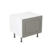 Kitchen Kit Flatpack Shaker Matt Dust Grey 600 Belfast Sink Base Kitchen Cabinet - FKKH0870